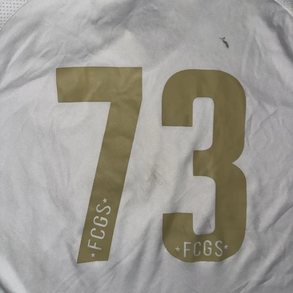 Adidas FC Golden State Soccer Jersey Large 21x23 White Gold